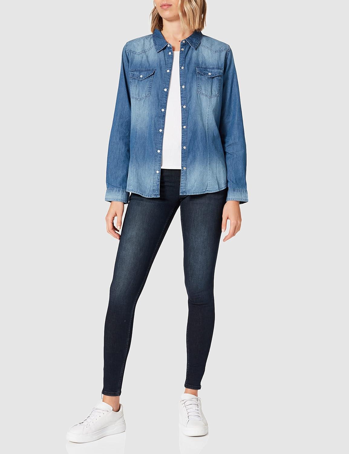 imageONLY 15109179 Chemisier Taille Normale Manches Longues Femme