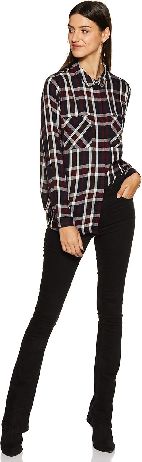 imageOnly Onlnew Haley Ls Vis Check Shirt Noos WVN Blouse Femme