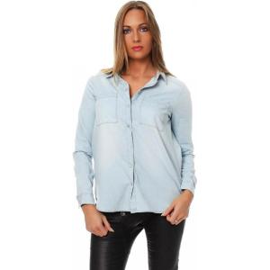 ONLY – Chemisier – coupe droite – Col Chemise Classique – Manches Longues Femme