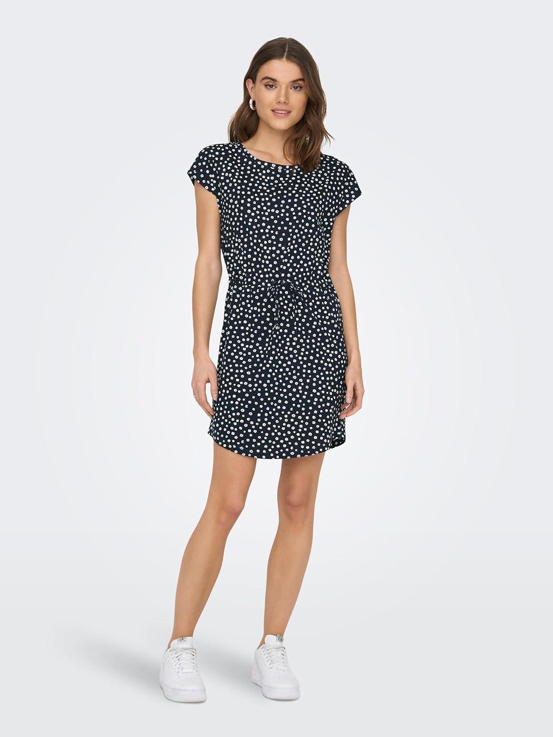 image:imageONLY ONLMAY SS Noos Robe Femme Robe miLongue MarineNight SkyAoplea Flower