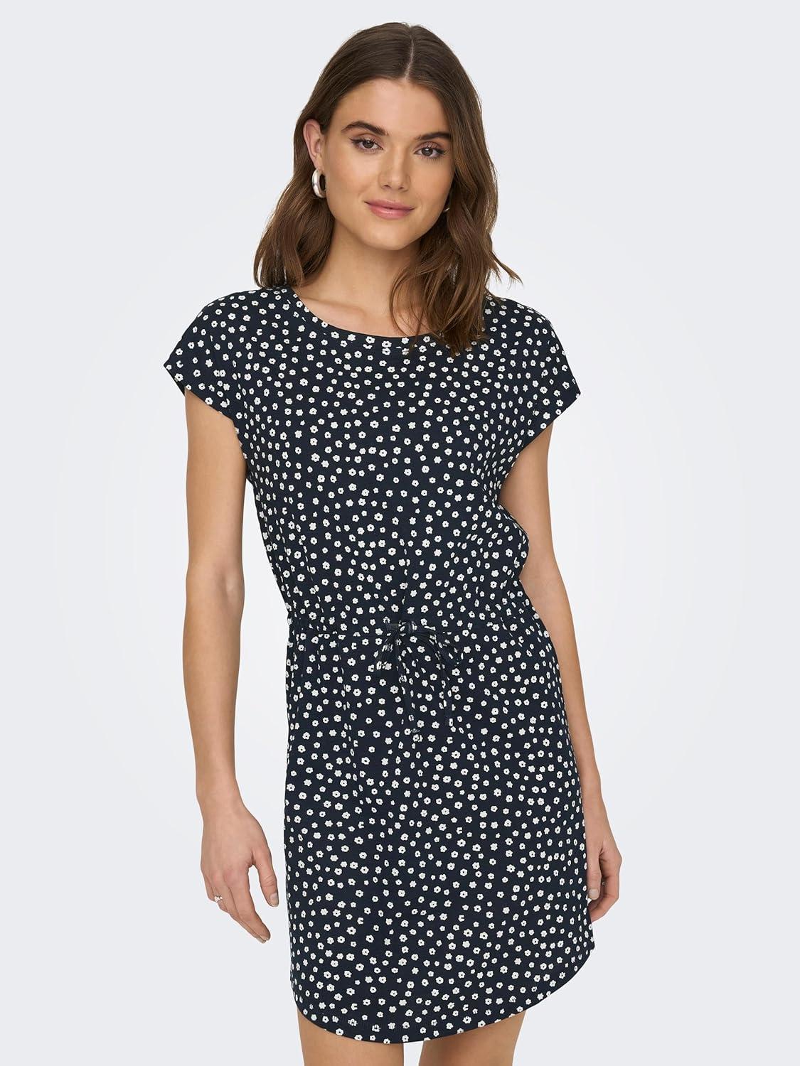 image:imageONLY ONLMAY SS Noos Robe Femme Robe miLongue MarineNight SkyAoplea Flower