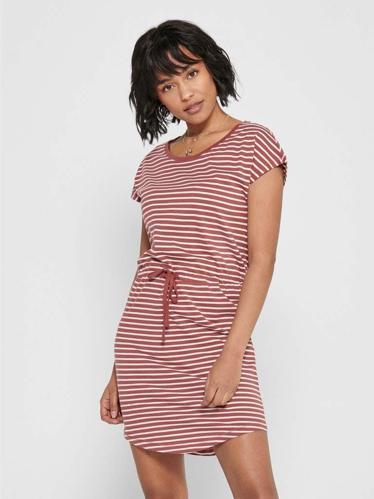 image:imageONLY ONLMAY SS Noos Robe Femme Robe miLongue MarineRouge Apple Butter