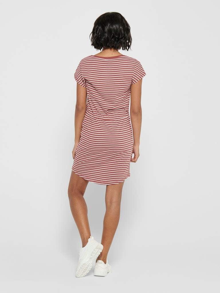image:imageONLY ONLMAY SS Noos Robe Femme Robe miLongue MarineRouge Apple Butter