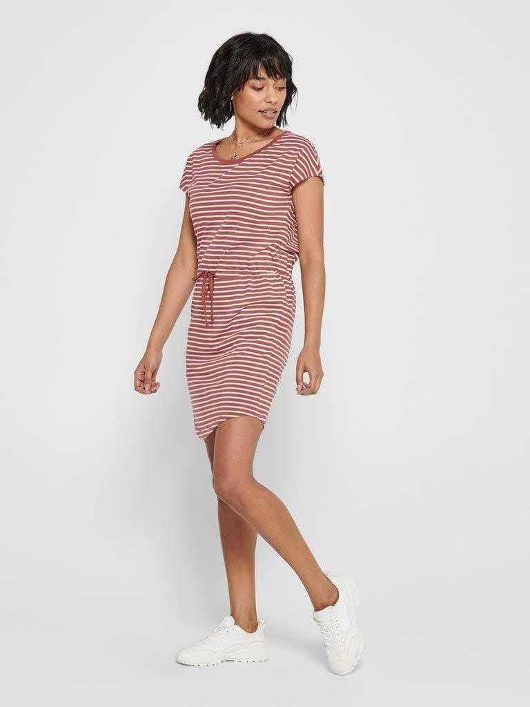 image:imageONLY ONLMAY SS Noos Robe Femme Robe miLongue MarineRouge Apple Butter