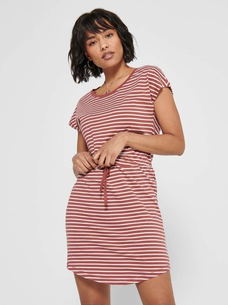 image:imageONLY ONLMAY SS Noos Robe Femme Robe miLongue MarineRouge Apple Butter