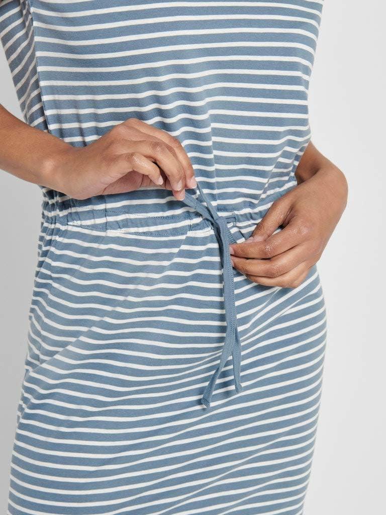image:imageONLY ONLMAY SS Noos Robe Femme Robe miLongue MarineStripesthin Stripe Cloud Dancer Blue Mirage