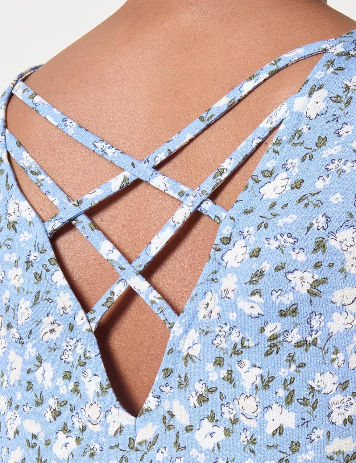 image:imageOnly Onlbera Back Lace Up Robe SS JRS Noos Robe Femme Lot de 1Bleu