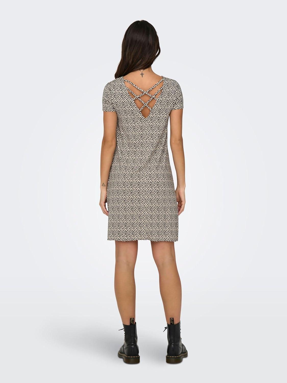 image:imageOnly Onlbera Back Lace Up Robe SS JRS Noos Robe Femme Lot de 1Gris